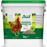 HÜHNER Land - Mineraal Complex Plus voor Kippen en Kwartels - Natuurlijke calciumbron voor gevogelte - Verrijkt met anijsolie en gierst - 5 kg