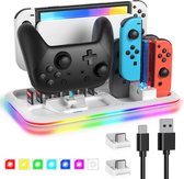 5-in-1 Switch Oplaadstation - Geschikt voor Nintendo Switch Docking Station - Oplader Controller - Console Charging Dock - Accessoires