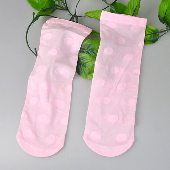 Sokken Stippen - Lichtroze - Dun ademend - One size