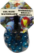 Knikkers -  Kristal Waterblauw (20x16mm en 1x25mm)