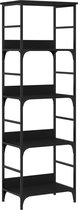 vidaXL - Boekenkast - 50x33x153 - cm - bewerkt - hout - zwart