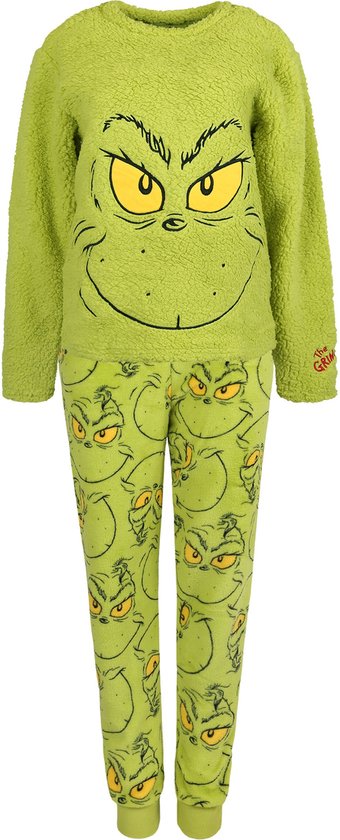 The Grinch - Pyjama de Noël unisexe rouge-vert pour Enfants, polaire  chaude, pyjamas