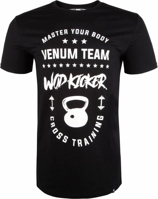 Venum T Shirts Wod Kicker Zwart Wit maat S
