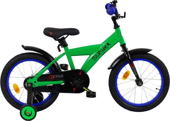 2Cycle Strijder- Kinderfiets - 16 inch - Groen - Jongensfiets -16 inch fiets