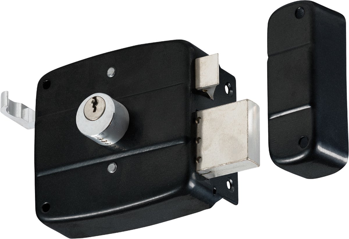 oplegslot Zwart DIN links - doornmaat 50 mm - 2 sleutels