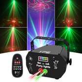 YPE® x YourPartyEquipment - Discolamp - Party Lights - Disco licht - Party Laser - Mini Disco Laser Met Stroboscoop - Lasers en Stroboscoop - Afstand bestuurbaar en Geluid gestuurd