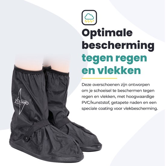 Voltano Overschoenen / Regenschoenen - Maat 36 t/m 39 - Zwart - Waterdicht - Antislip - Herbruikbare Schoenen Overtrekken van Voltano — afbeelding 3
