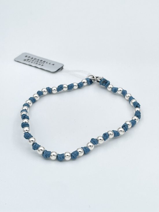 Spadarella Gioielli - SPBR02 - Armband - 925 Zilver - 4mm - Astro blue 2234 - 19 Cm