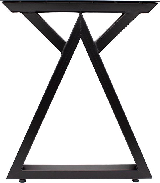 Pochon - Tafelpoot Adonis - Zwart - 6x80x72 - Meubelpoot - Staal - Tafelpoten Zwart - Meubelpoten Zwart
