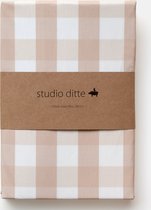 Studio Ditte hoeslaken voor peuterbed met print ruit 70x150 - roze