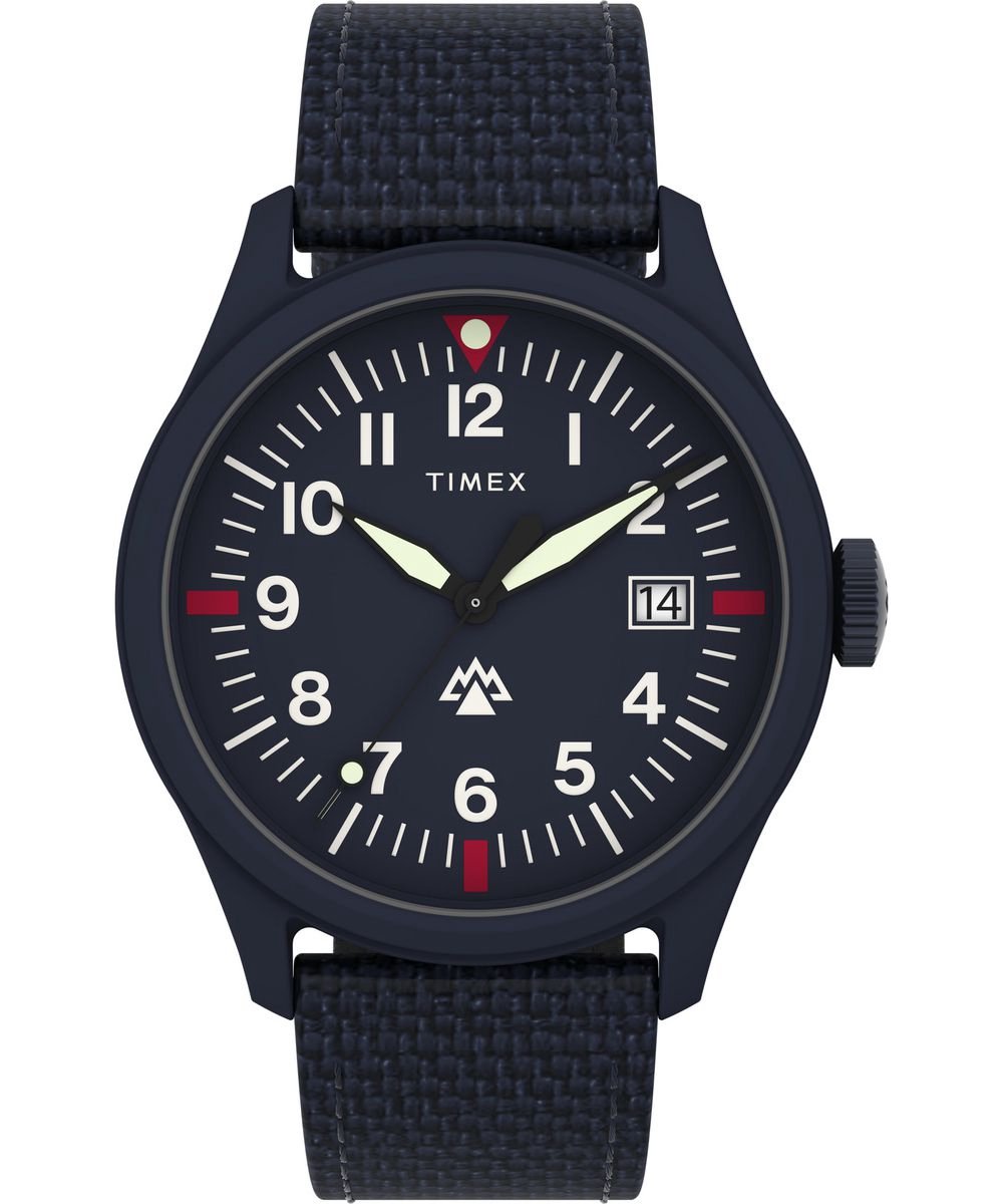 Timex Traprock TW2W23600 Horloge - Textiel - Blauw - Ø 43 mm