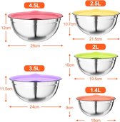 stainless steel salad bowls with airtight lid-5-delige