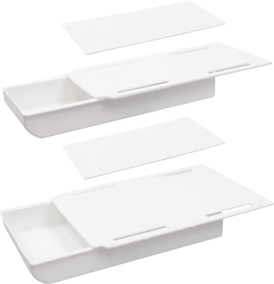 Set van 2 zelfklevende lades, zwarte lade onder het bureau, verborgen