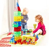 Magnetisch bouwonderdelen - Magnetische tegels - Constructie speelgoed - Magnetisch bouwspeelgoed - Educatief speelgoed - Creatief bouwspeelgoed - 103 stuks - Magnetic Tiles