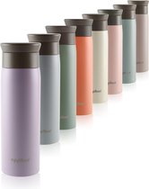 Tasse isotherme en acier inoxydable 350 ml 500 ml tasse de voyage tasse de voiture anti-fuite avec ouverture hygiénique à 360 degrés (violet pastel 500 ml)