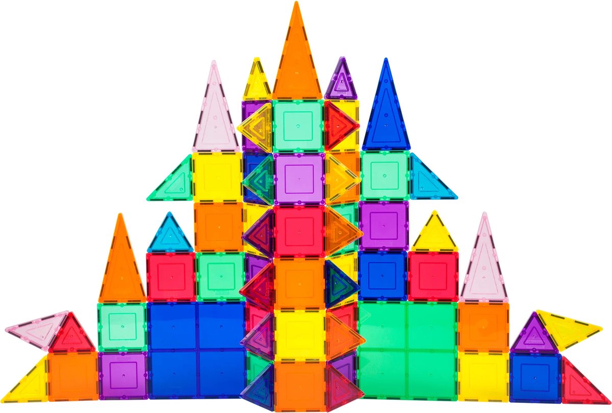 Tactic Picasso Tiles - Constructiespeelgoed - Magnetic Tiles - Magnetische Tegels - Play Set - STEM Speelgoed - Creatief Bouwspeelgoed - 101-Delig - Vanaf 3 Jaar — afbeelding 15