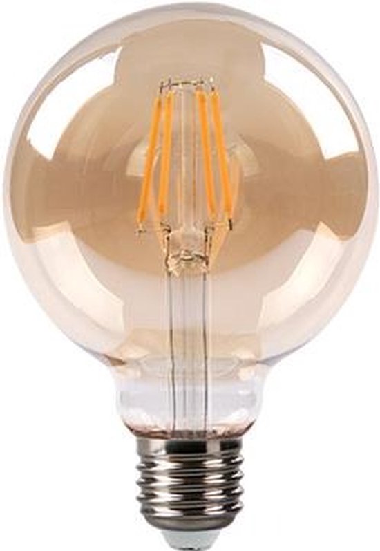 E27 filament lamp - 3 staps dimbaar - Warm wit - 650 Lumen - 6W - G125