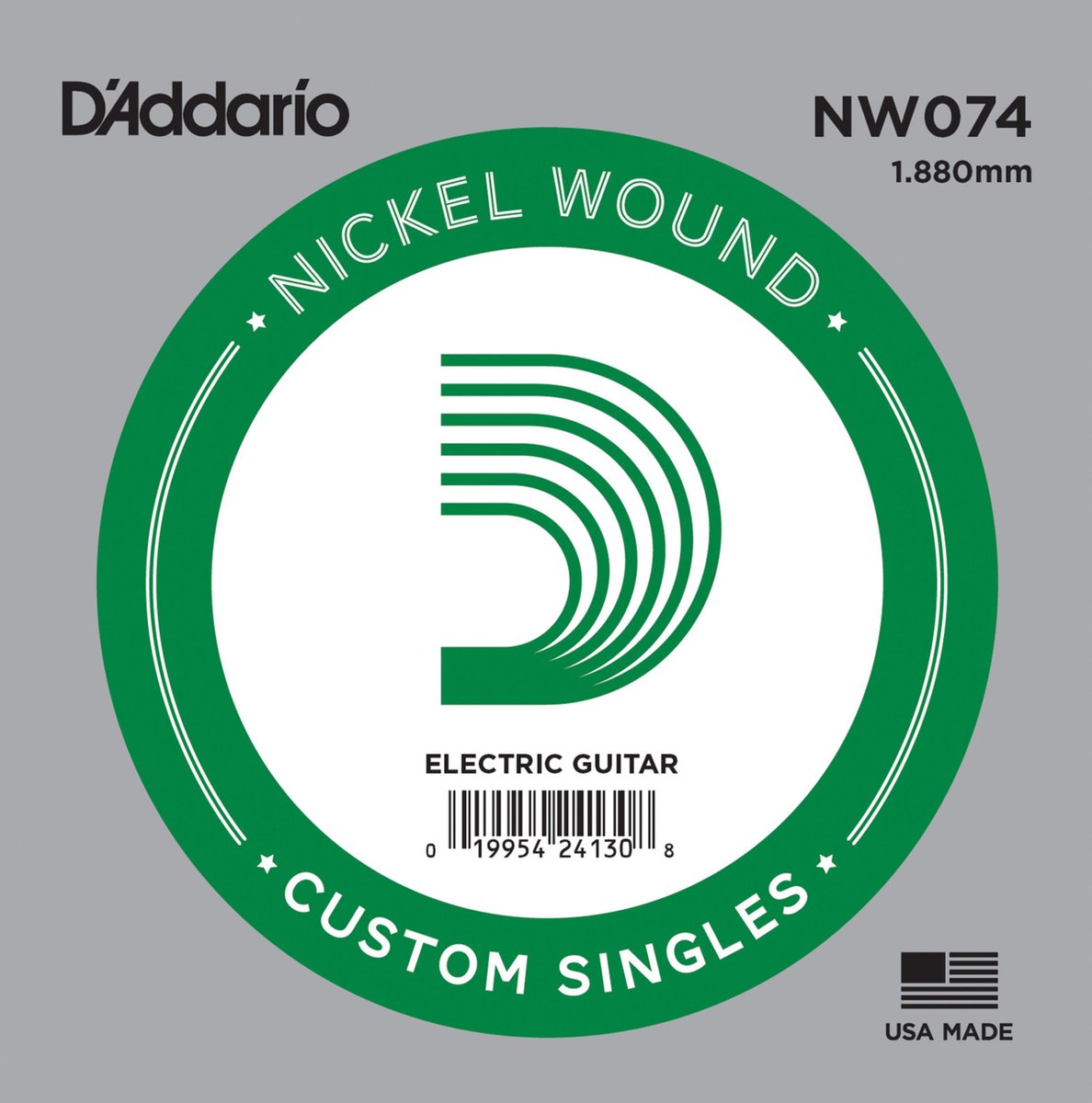 D'Addario NW074 nikkel omwonden enkele snaar - Enkele snaar voor gitaar