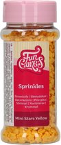 FunCakes Sprinkles Taartdecoratie - Mini Sterretjes - Geel - 60g