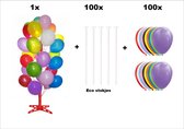 1x Arbre à Ballons 180cm + 100x Bâtons de ballons en karton + 100x Ballons - Document d'ouverture de party à thème d' Festival