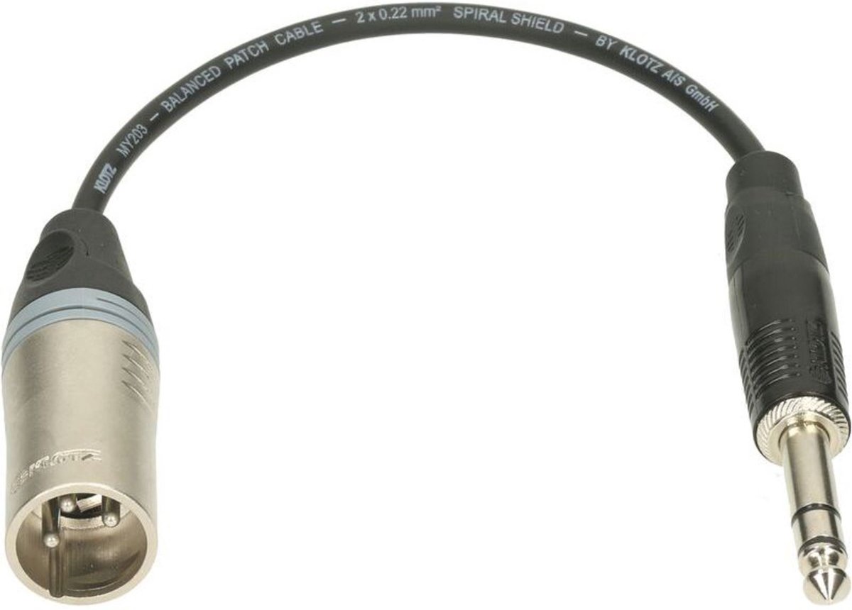 Klotz XLR-BMP6.3 Stereo naar Mono Adapter 0.2 meter