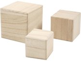 CC Houten Kubussen Set van 3