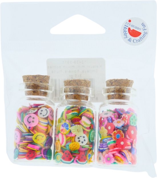 Katsuki Mini Confettis Mix 3x5 gr Smileys Fleurs et Fruits