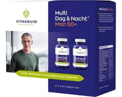 Vitakruid Multi Dag & Nacht Man 50+ 100% Vegan 2 x 30 60 Tabletten
