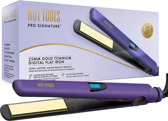 Hot Tools - Gold Titanium Digital Flat Iron - 25mm