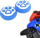 Gadgetpoint | Gaming Thumbgrips | Performance Antislip Thumbsticks | Joystick Cap Thumb Grips | Accessoires geschikt voor Playstation PS4 PS5 & Xbox & Nintendo Pro Controller | Pootjes - Blauw met Wit | Vaderdag Cadeau