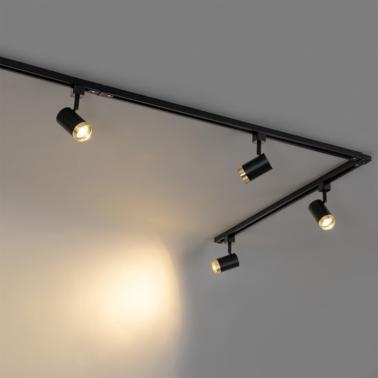 Led Railsysteem QAZQA jeana - Moderne Spot railsysteem verlichting, railverlichting ...