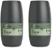 Derma Man Deodorant - roller - Voordeelverpakking 2 x 50 ML - Hypoallergeen - Langdurige bescherming - Anti-transparant deodorant