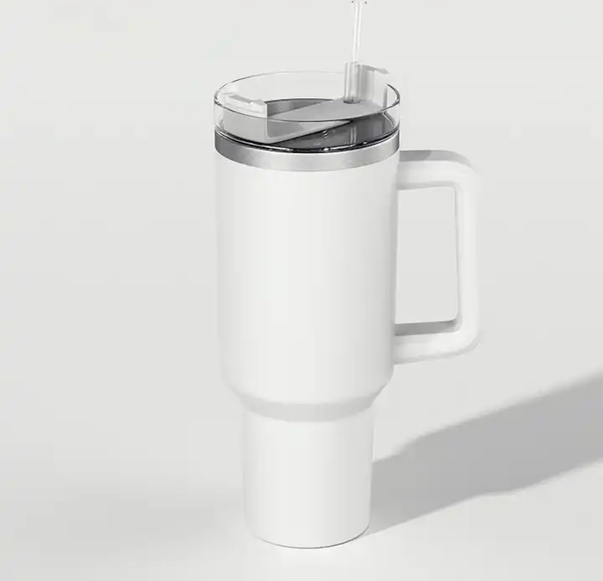 Repus - Thermos beker - Tumbler RVS met rietje - Outdoor - Auto - 40oz - 1183ML - Wit