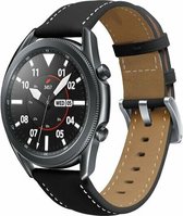 By Qubix 20 mm - Bracelet en cuir de Premium - Zwart - Convient pour Huawei watch GT 2 (42 mm) - Huawei watch GT 3 (42 mm) - Huawei watch GT 3 Pro (43 mm)