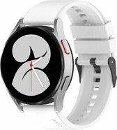 By Qubix 20mm - Siliconen gesp bandje - Wit - Geschikt voor Huawei watch GT 2 (42mm) - Huawei watch GT 3 (42mm) - Huawei watch GT 3 Pro (43mm)