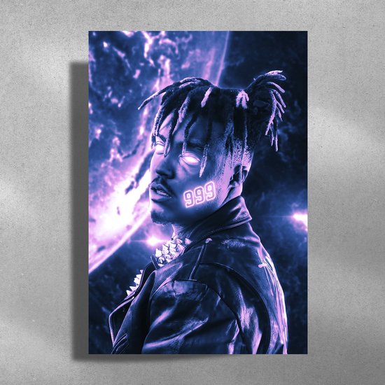 Juice Wrld - Metalen Poster 40x60cm - Fan Art - Galaxy
