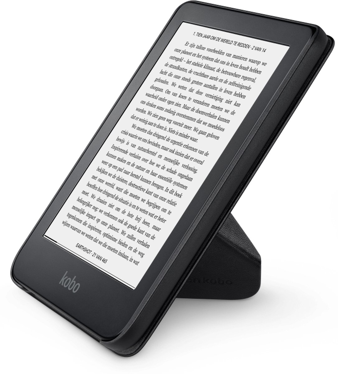 Kobo Clara 2E Hoes voor eReader SleepCover Zwart Ingebouwde standaard Slaapfunctie bol