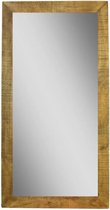 Preston Wandspiegel - 70x3x135 cm - Bruin - Mangohout - spiegel rond, spiegel goud, wandspiegel, wandspiegel rechthoek, wandspiegel industrieel, wandspiegel zwart, wandspiegel rond, wandspiegels woonkamer, decoratiespiegel