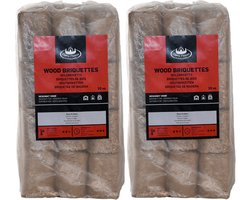 2x zakken houtbriketten 10 kilo voor kachel/openhaard - Hout - Houtbriketten geperst