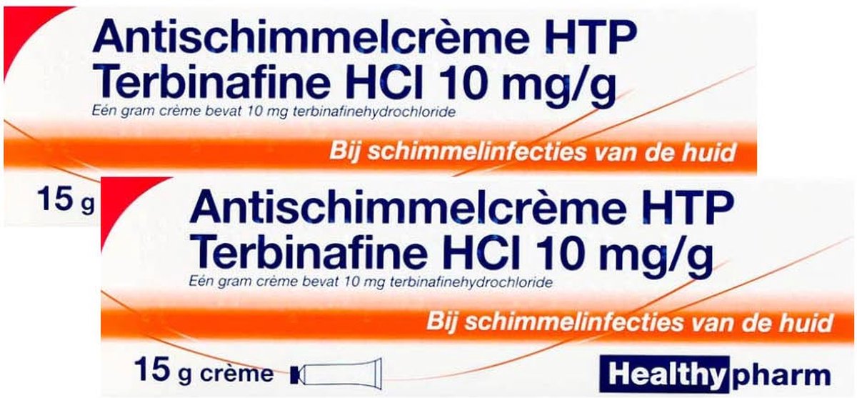 Goedkoopste Healthypharm Antischimmelcrème HTP Terbinafine HCl 10mg/g Crème - 2 x 15 gr