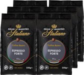 Gran Maestro Italiano - Espresso Forte - Grains de café - Grains pour expresso - Arabica - 6 x 250 g