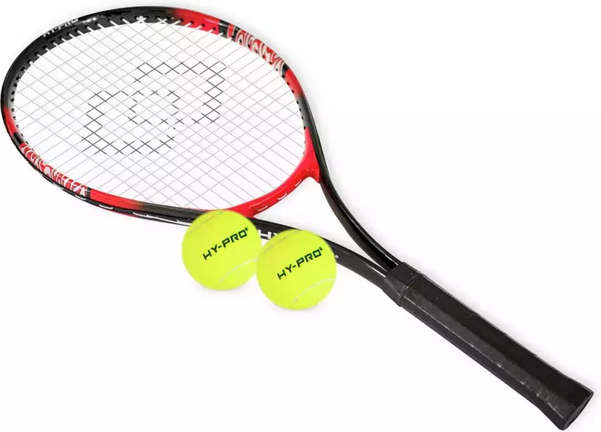 Hy-Pro 27 inch tennisracket 69cm hoes en 2 tennisballen