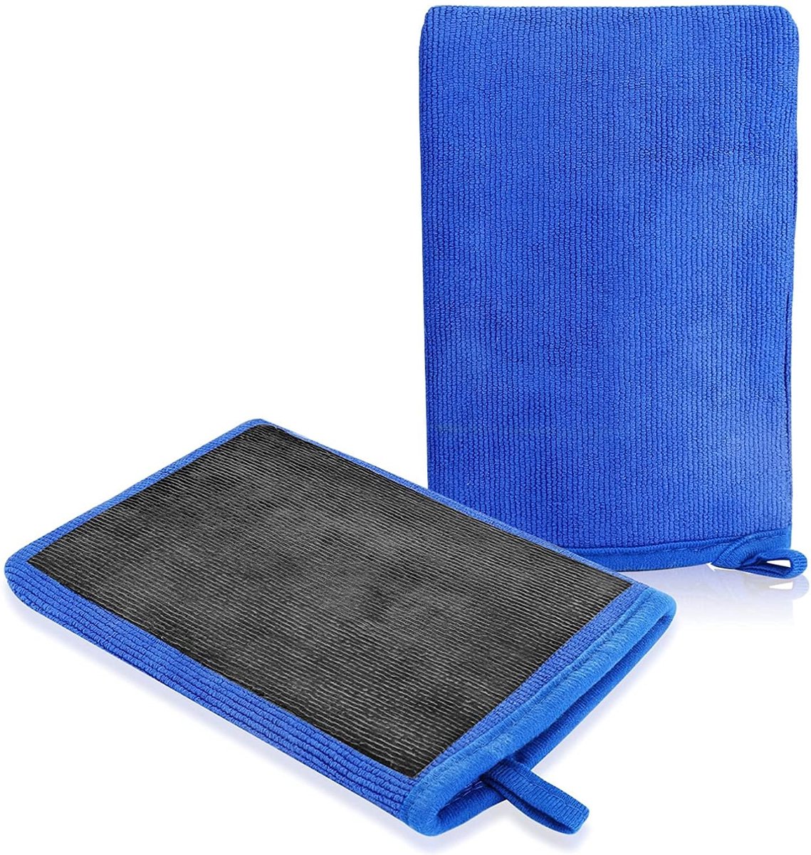 Goedkoopste 2 x Car Wash Gloves, Glove with Cleaning Clay Microfibre, First-Class Suction Gloves Clay Mitt for Car Detailing Car Care