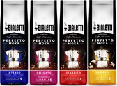 Bialetti Perfetto Moka Gemalen Koffie Proefpakket - 4 x 250 gram - Classico, Intenso, Delicato en Vaniglia