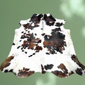 XL koeienhuid - 230x220 - Tri color - Normandisch - Bruin/wit/zwart - Lindian style