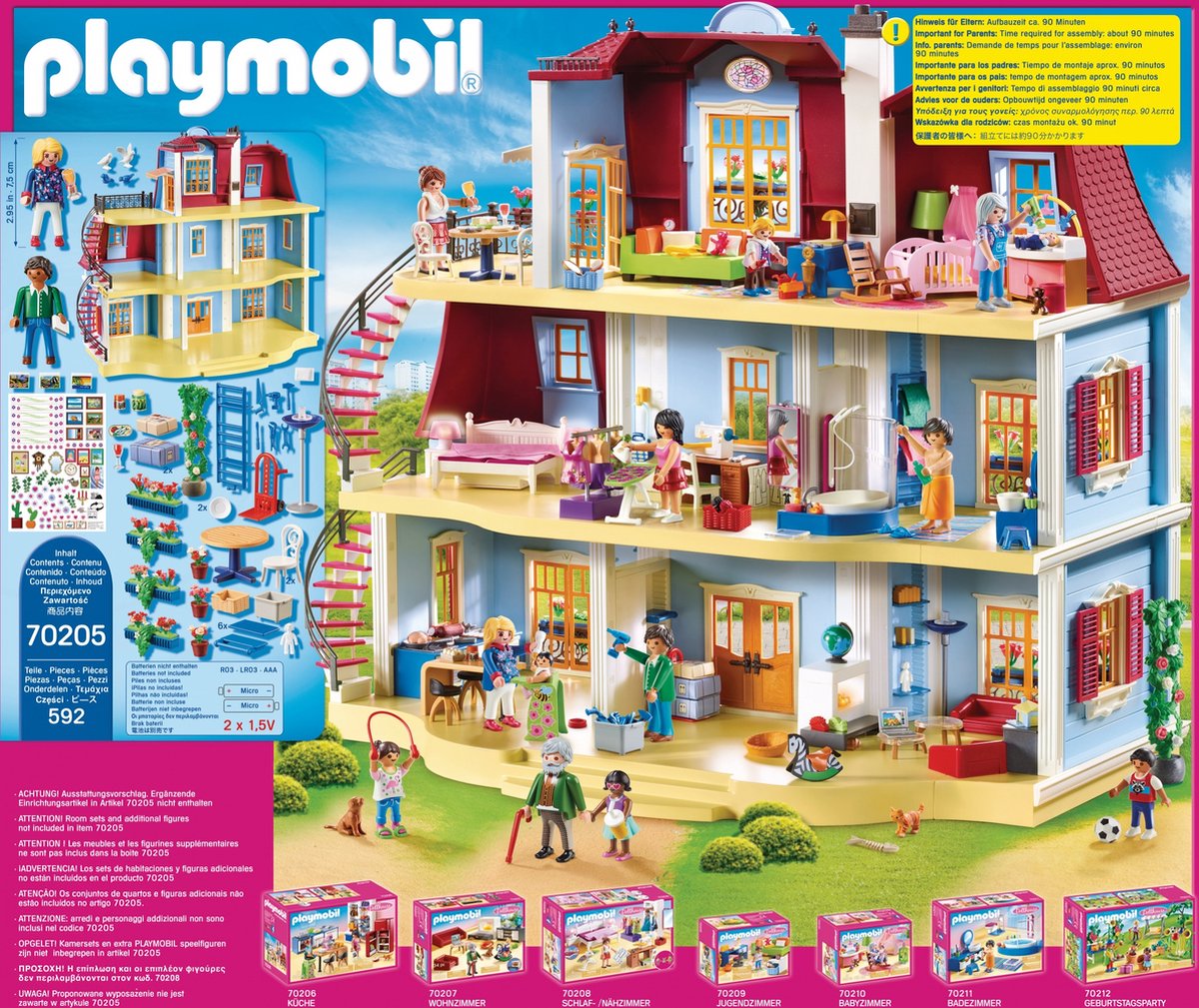 PLAYMOBIL Dollhouse Grande maison traditionnelle - 70205 | bol
