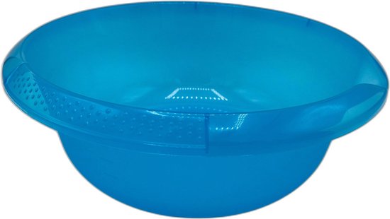 Beslagkom - Mengkom - met Schenktuit - 3 liter - Transparant Blauw - Plastic - Extra grip