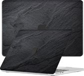 Lunso - Geschikt voor MacBook Air 15 inch (2023) - cover hoes - Black Stone - Vereist model A2941