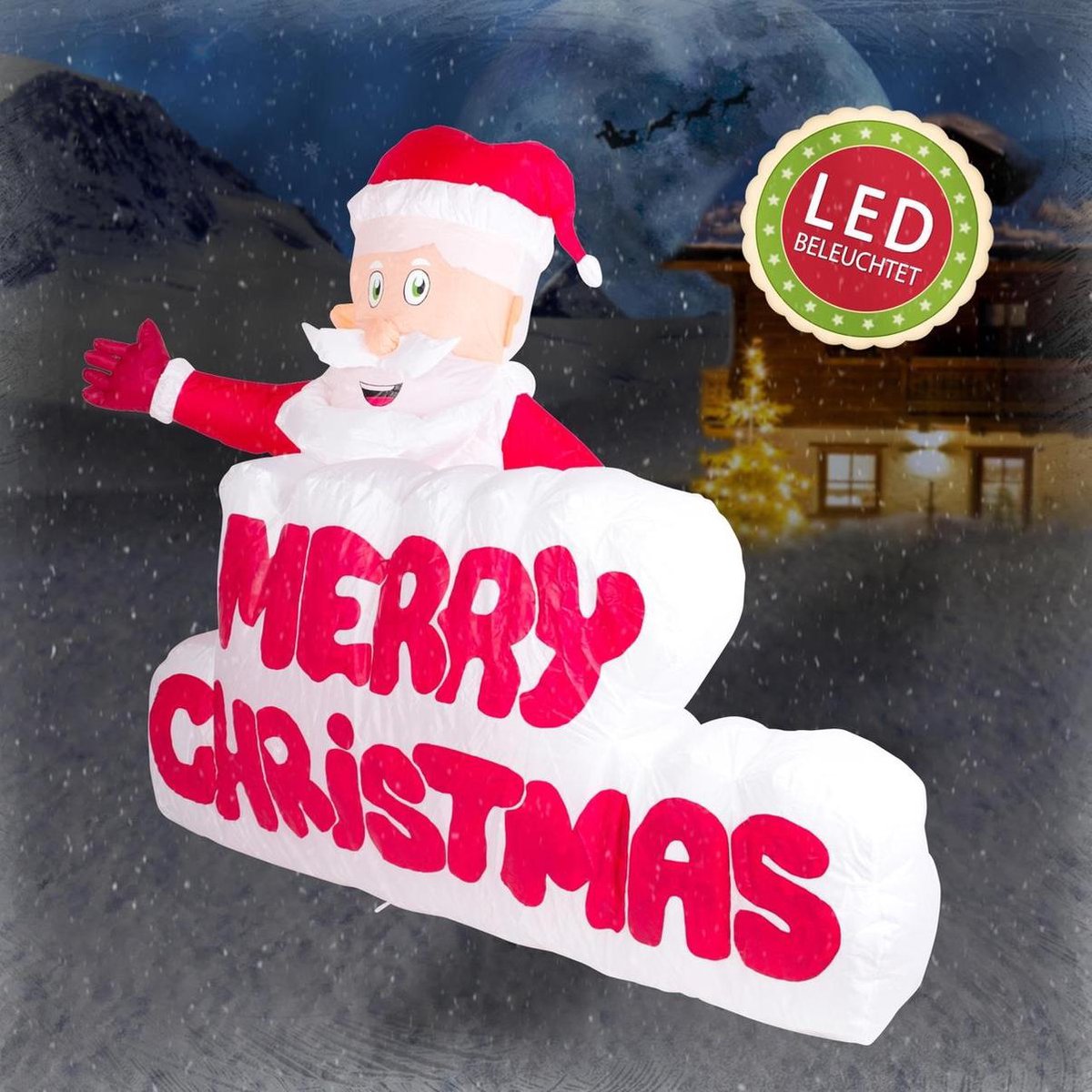 MERRY XMAS Opblaasbaar LED Verlichting 120 cm