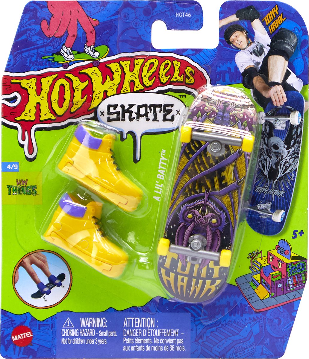 Hot Wheels Skate A Lil Batty - Vingerskateboard